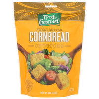 FRESH GOURMET Characteristic Toasted And Oiled Bread With a Mild Sweet Butter Flavor. No Off-Flavor Or Odor. Croutons Baked Cornbread - 5 Ounce
