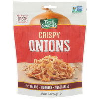 FRESH GOURMET Characteristic Fried Onion, Slightly Salty. No Off-Flavor Or Odor. Onions Crispy Lightly Salted - 3.5 Ounce