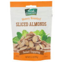 FRESH GOURMET Characteristic Dry Roasted, Honey And Sugar Coated Almonds. No Off-Flavor Or Off-Odor. Sliced Roast - 3.5 Ounce