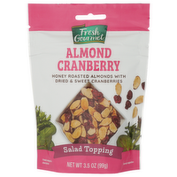 FRESH GOURMET Typical Of Sweetened Dried Cranberries With Honey Roasted Sliced Almonds. No Off-Flavor Or Off-Odor - 3.5 Ounce