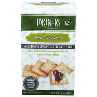 Partners Olive Oil & Herbs Artisan Snack Crackers - 4 Ounce