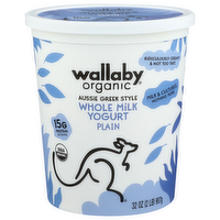 Wallaby Plain Aussie Greek Style Whole Milk Yogurt - 32 Ounce