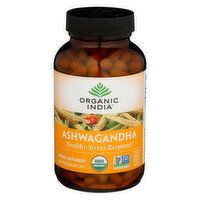 ORGANIC INDIA Whole Herb Supplement Ashwagandha - 180 Count