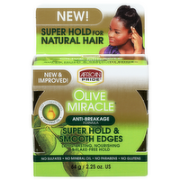 African Pride Olive Miracle Super Hold & Smooth Edges - 2.25 Ounce