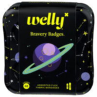 Welly Bravery Badges Assorted Flex Fabric Bandages - 48 Count