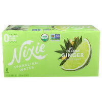 Nixie Sparkling Water Lime Ginger - 12 Fluid Ounce - 8 Count