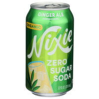 Nixie Beverage Company Ginger Ale Organic Zero Sugar Soda - 12 Fluid Ounce