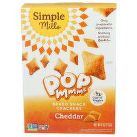 Simple Mills Cheddar Pop Mmms Veggie Flour Baked Snack Crackers - 4 Ounce