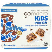 GOMACRO Oatmeal Chocolate Chip Cookie Kids Macrobar Multipack - 0.9 Ounce - 7 Count