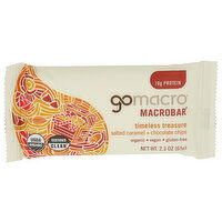 Gomacro Salted Caramel + Chocolate Chips Macrobar Certified Usda Organic, Vegan, Gluten-Free Nutritional Bar Multipack - 2.3 Ounce