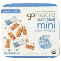 GOMACRO Oatmeal Chocolate Chip macrobar Mini Multipack - 0.9 Ounce - 8 Count