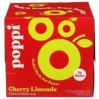 Poppi Cherry Limeade Prebiotic Soda - 12 Fluid Ounce - 4 Count