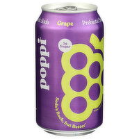 Poppi Grape Flavored Prebiotic Carbonated Soft Drink, Single Can - 12 Fluid Ounce