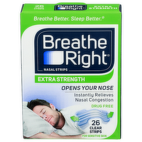Breathe Right Drug Free Extra Strength Nasal Strips - 26 Count
