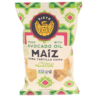 Siete Lime White Yellow Corn Tortilla Chip - 7.5 Ounce