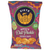 Siete Spicy Dill Pickle Kettle Cooked Potato Chips - 5.5 Ounce