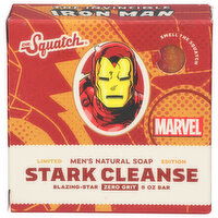 DR. SQUATCH Amber Saffron Light Grit Marvel Iron Man Stark Cleanse Bar Soap - 5 Ounce
