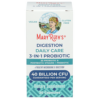 MaryRuth's Daily Digestion Care 3-in-1 Probiotic Capsules - 30 Count