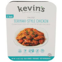 KEVIN'S NATURAL FOODS Teriyaki Chicken Tender Breast Strips Paired With a Soy-Free Style Sauce Made Coconut Aminos, Ginger, And Garlic. Teriyaki-Style - 16 Ounce