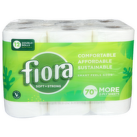 Fiora Soft + Strong Unscented Bath Tissue - 12 Count
