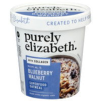 PURELY ELIZABETH Blueberry Walnut Superfood Oatmeal With Collagen Cup - 2 Ounce