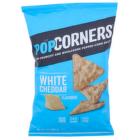 Popcorners White Cheddar Flavored The Crunchy And Wholesome Popped-Corn Snack - 7 Ounce
