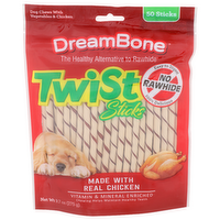 Dreambone Twist Sticks Dog Chews With Vegetables & Chicken - 0.194 Ounce - 50 Count