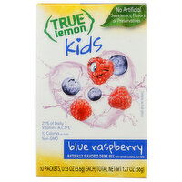 True Lemon Kids Blue Raspberry Flavored Drink Mix - 0.127 Ounce - 10 Count