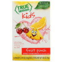 True Lemon Kids Fruit Punch Flavored Drink Mix - 0.138 Ounce - 10 Count
