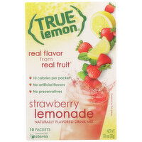 True Lemon Strawberry Lemonade Flavor Drink Mix  - 0.106 Ounce - 10 Count