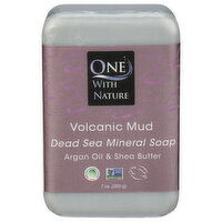 ONE WITH NATURE Apricot & Mango Bar Soap Dead Sea Volcanic Mud - 7 Ounce