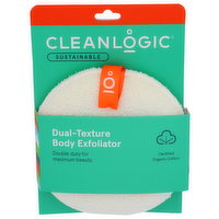 CLEANLOGIC Sustainable Dual-Texture Body Scrubber - 1 Count