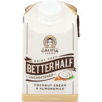 Califia Farms Better Half Almond Milk Half and Half Unsweetened Dairy Free - 16.9 Fluid Ounce