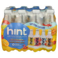 Hint Lemon Zest Freeze, Citrus Raspberry Twist, Orange Vanilla Swirl, Cherry Berry Burst Limited Edition Fruit Infused Water Summer Variety 12 Pack - 0.125 Gallon - 12 Count