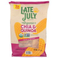 Late July Snacks Organic Tortilla Chips Restaurant Style Chia & Quinoa - 10.1 Ounce