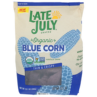 Late July Snacks Organic Tortilla Chips Restaurant Style Blue Corn - 10.1 Ounce