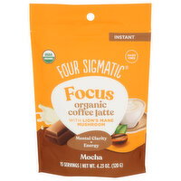 Four Sigmatic Organic Mocha Focus Instant Mushroom Coffee Latte - 4.23 Ounce