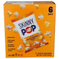 SkinnyPop White Cheddar Popcorn - 0.65 Ounce - 6 Count
