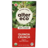 Alter Eco Chocolate Quinoa Crunch 60% Cacao Organic Dark Bar - 2.82 Ounce - 1 Count