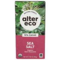 Alter Eco Sea Salt 70% Cacao Organic Dark Chocolate Bar - 2.82 Ounce