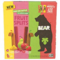 Bear Apple Strawberry And Raspberry Pineapple Fruit Splits Variety Pack - 0.7 Ounce - 12 Count
