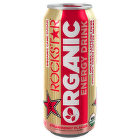 Rockstar Organic Strawberry Energy Drink - 15 Fluid Ounce