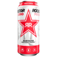 Rockstar Pure Zero Sugar Free Energy Drink Fruit Punch - 16 Fluid Ounce