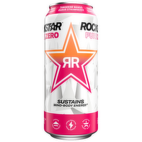 Rockstar Pure Zero Sugar Free Energy Drink Tangerine Mango Guava Strawberry - 16 Fluid Ounce