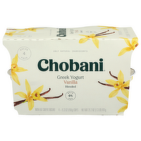 Chobani Vanilla Blended Greek Yogurt Non-Fat - 5.3 Ounce - 4 Count