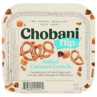 Chobani Salted Carmel Flip Low-Fat Greek Yogurt Caramel Crunch - 4.5 Ounce