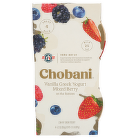 Chobani Vanilla With Mixed Berry Low-Fat Greek Yogurt, On The Bottom 4-Pack - 5.3 Ounce - 4 Count