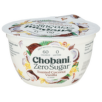 Chobani Toasted Coconut Vanilla With Zero Sugar - 5.3 Ounce
