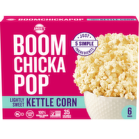 Angie's BOOMCHICKAPOP Lightly Sweet Kettle Corn Microwave Popcorn, , Bags - 3.29 Ounce - 6 Count