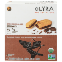 Olyra Dark Chocolate Sandwich Breakfast Biscuits - 1.325 Ounce - 4 Count